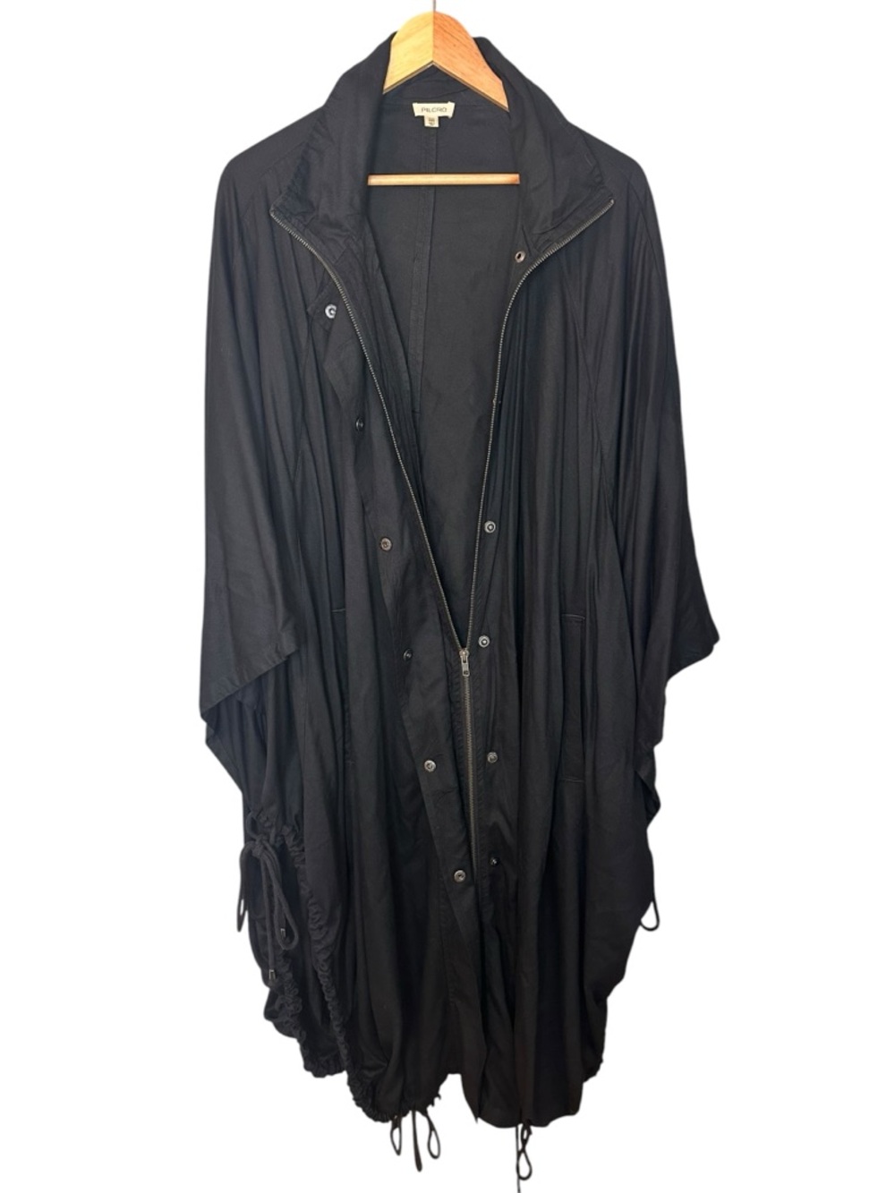 Anthropologie PILCRO Utility Poncho Cape Trench Oversize | one size all | black - Picture 8 of 10